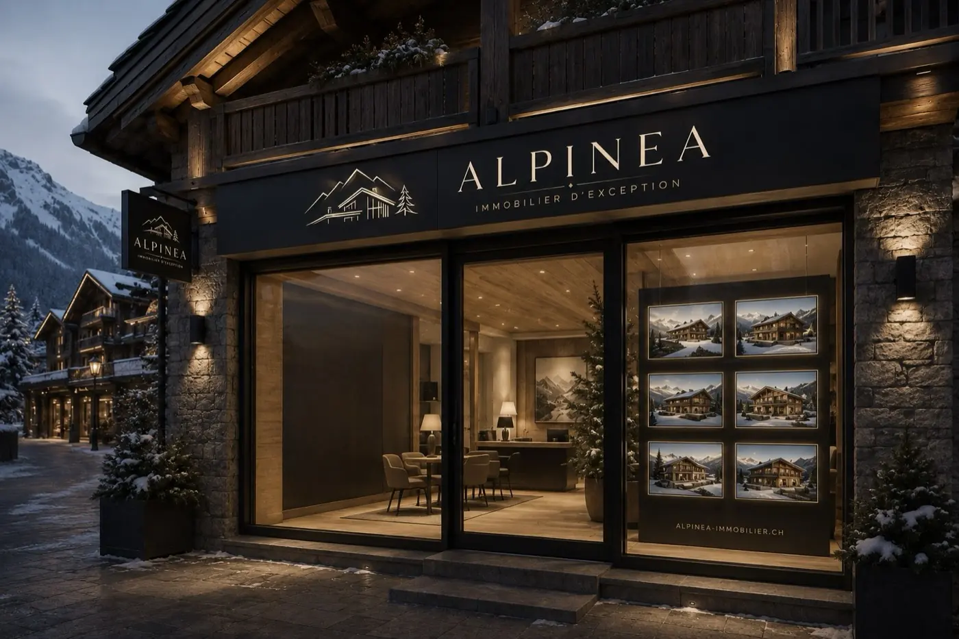 Alpinea, Immobilier d'exception, identité et site web