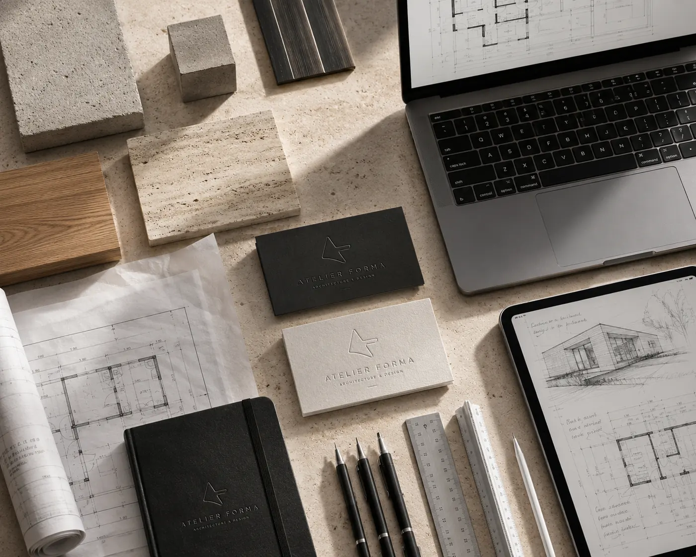 Atelier Forma, Architecture et design, identité et supports